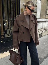 Elowyn Short Wool Blend Autumn Coat