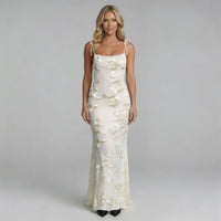 Elowyn Floral Embroidered Sleeveless Maxi Dress