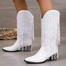 Arlette Fringe Mid-Calf Western Boots