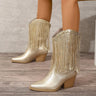 Arlette Fringe Mid-Calf Western Boots