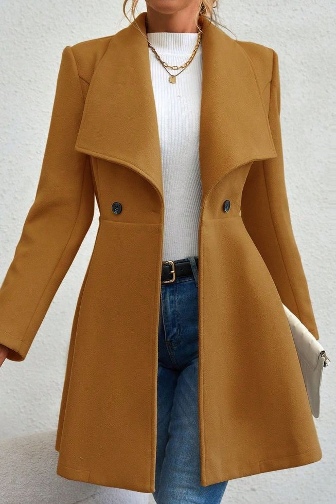 Evelyn Shawl-Collar Longline Tailored Coat