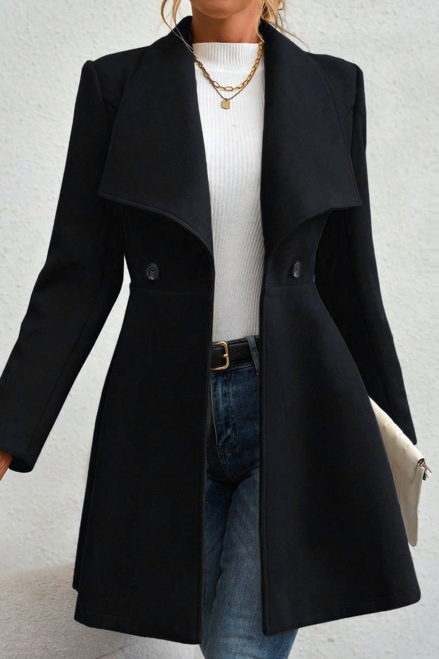 Evelyn Shawl-Collar Longline Tailored Coat