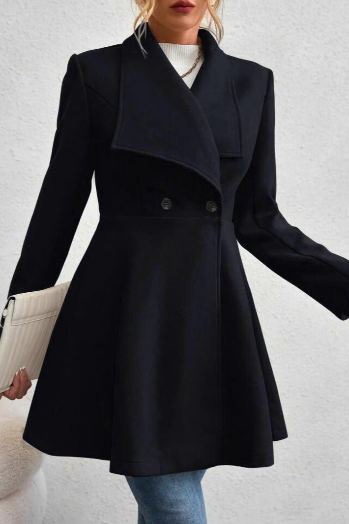 Evelyn Shawl-Collar Longline Tailored Coat