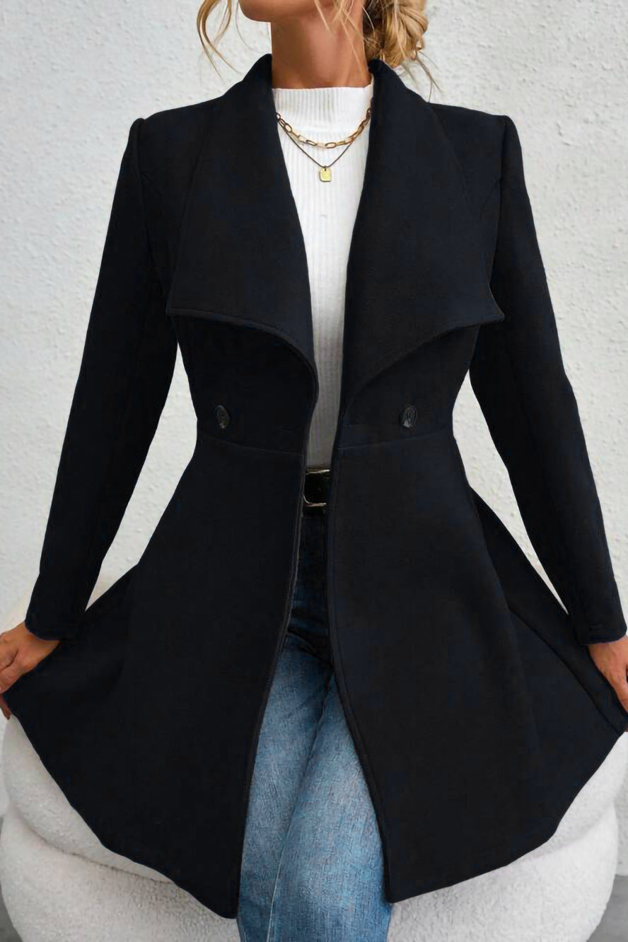 Evelyn Shawl-Collar Longline Tailored Coat