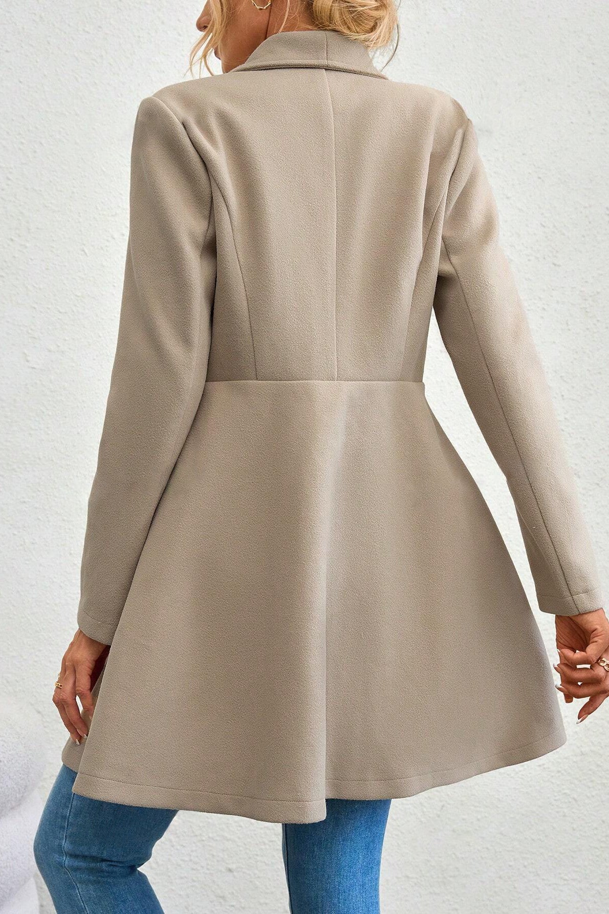 Evelyn Shawl-Collar Longline Tailored Coat