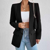 Freja Minimalist Shawl-Collar Tailored Blazer