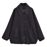 Freja Oversized Notch-Lapel Wool-Blend Jacket