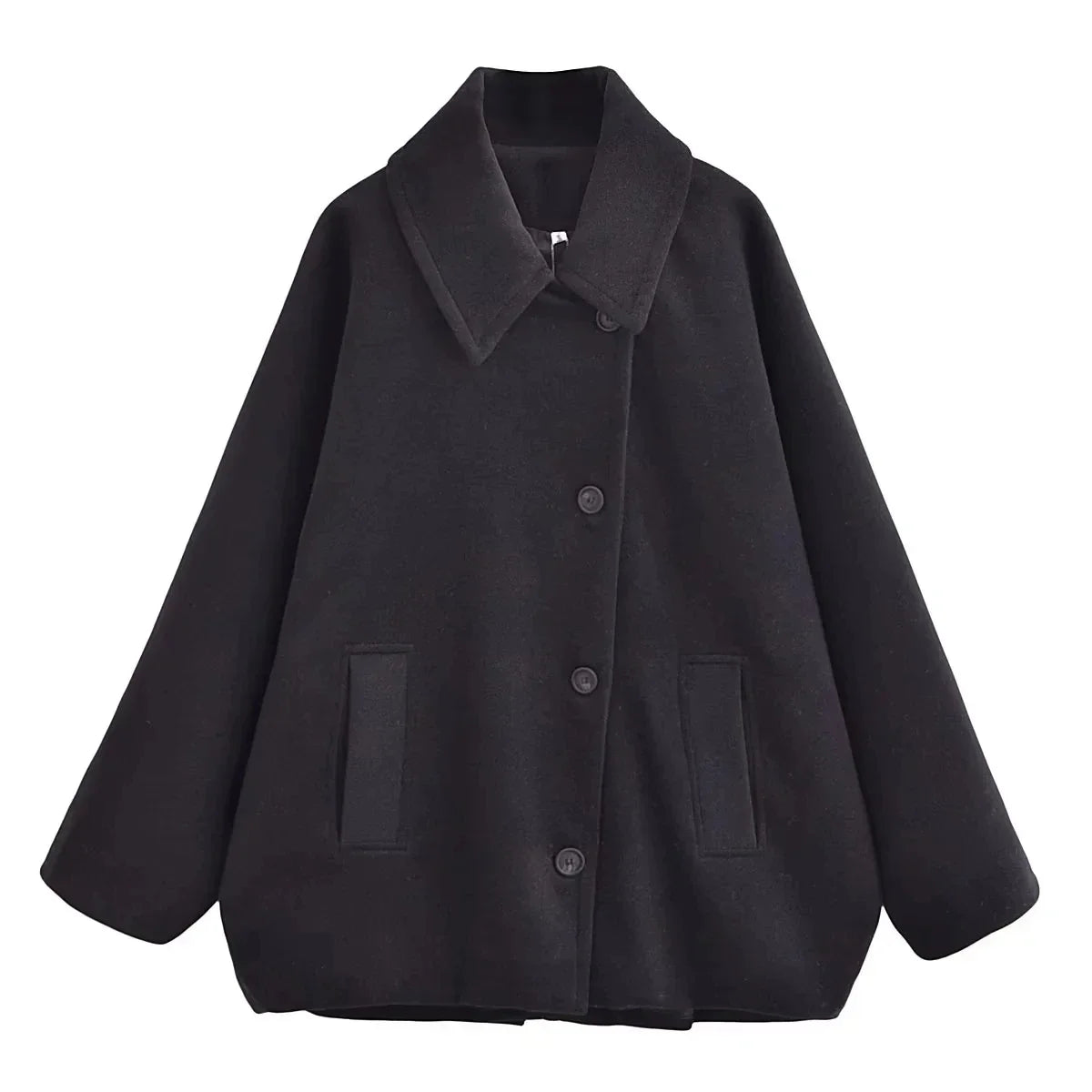 Freja Oversized Notch-Lapel Wool-Blend Jacket