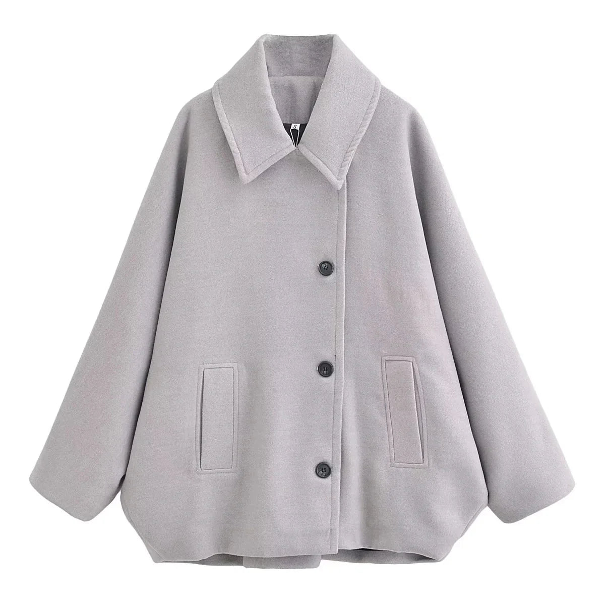 Freja Oversized Notch-Lapel Wool-Blend Jacket