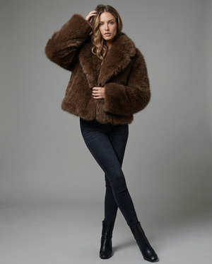 Elina Plush Faux Fur Coat