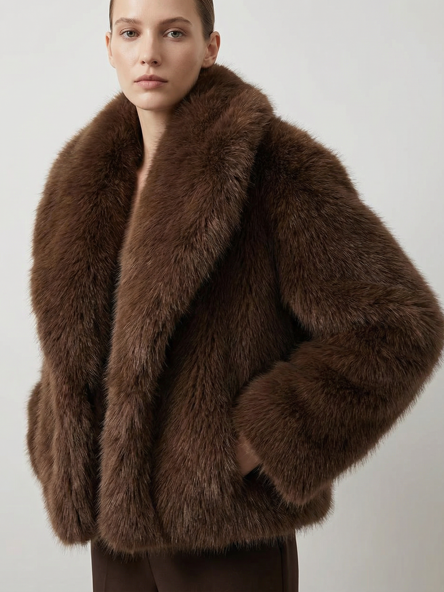 Elina Plush Faux Fur Coat