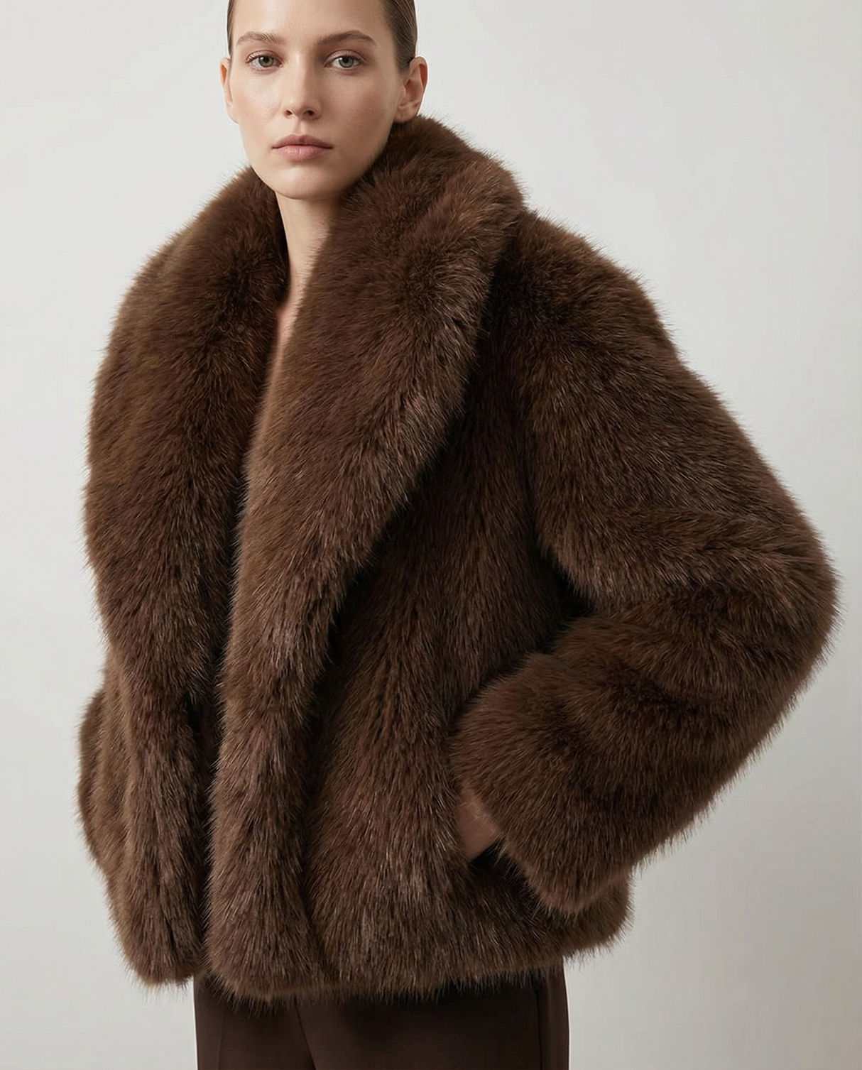 Elina Plush Faux Fur Coat