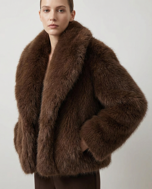 Elina Plush Faux Fur Coat