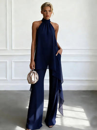 Genevieve Halter Chiffon Asymmetric Trouser Set