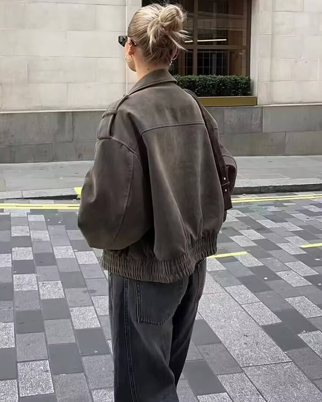 Ginny Suede Pilot Bomber Jacket 3