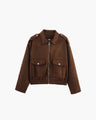 Ginny Suede Pilot Bomber Jacket 7