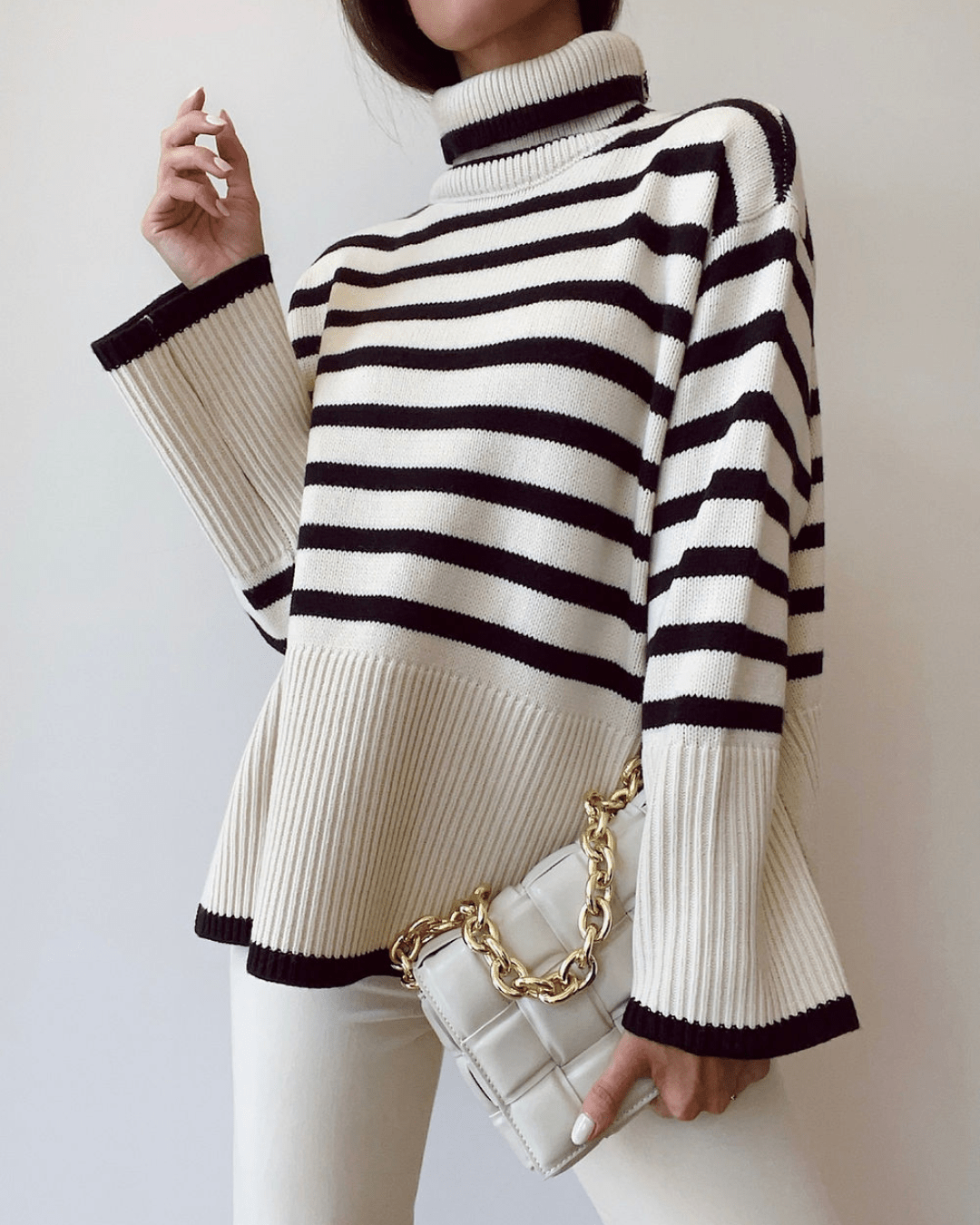 Gisela Striped Turtleneck Sweater 2
