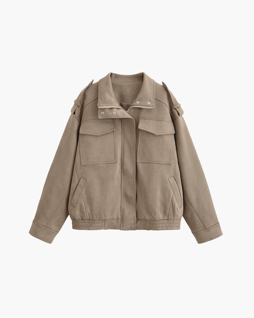Aria Suede Moto Bomber Jacket