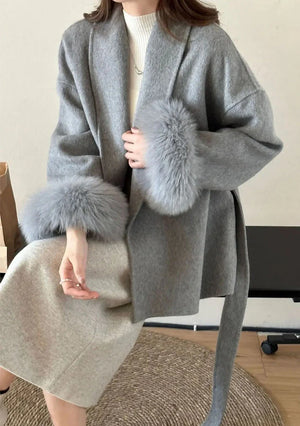 Classic Faux Fur Evening Coat