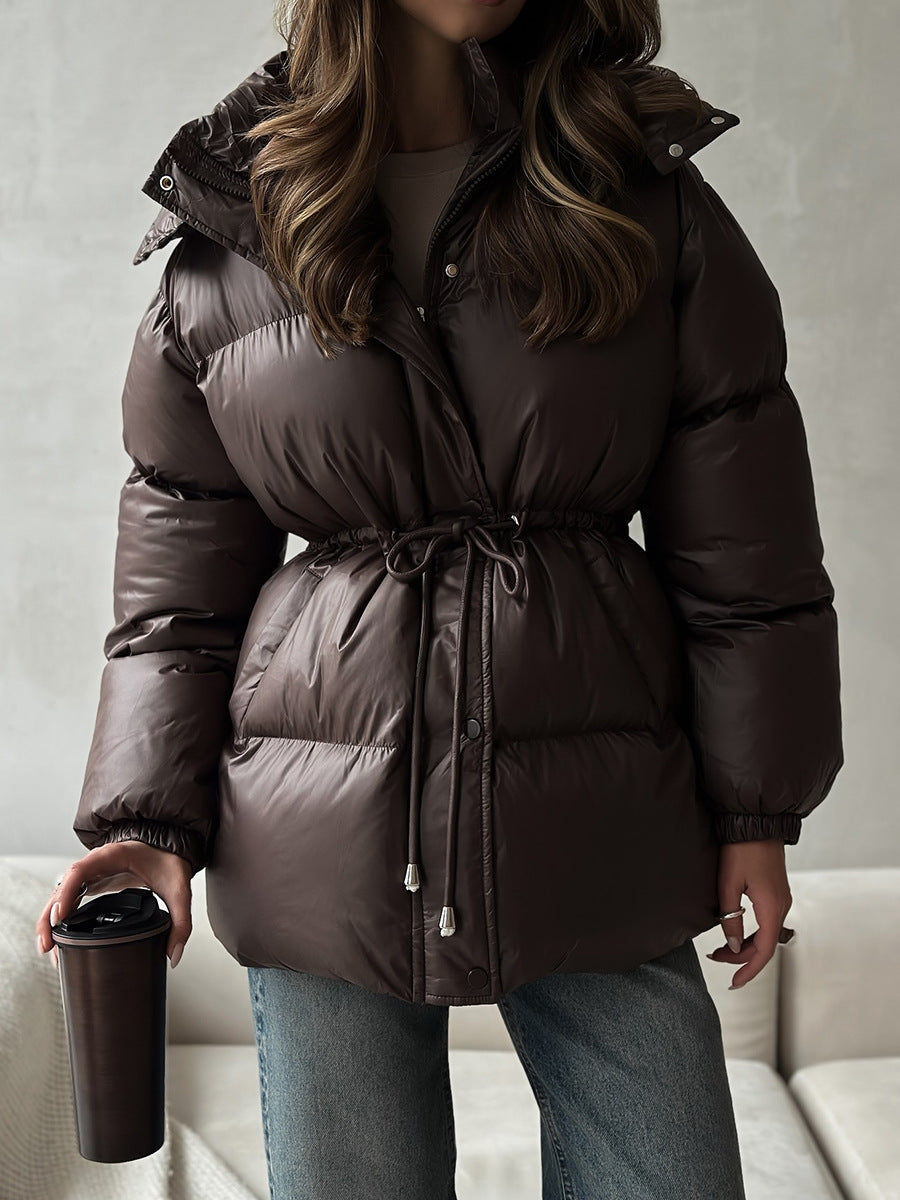 Isadora Drawstring Hooded Puffer Jacket