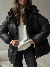 Isadora Drawstring Hooded Puffer Jacket