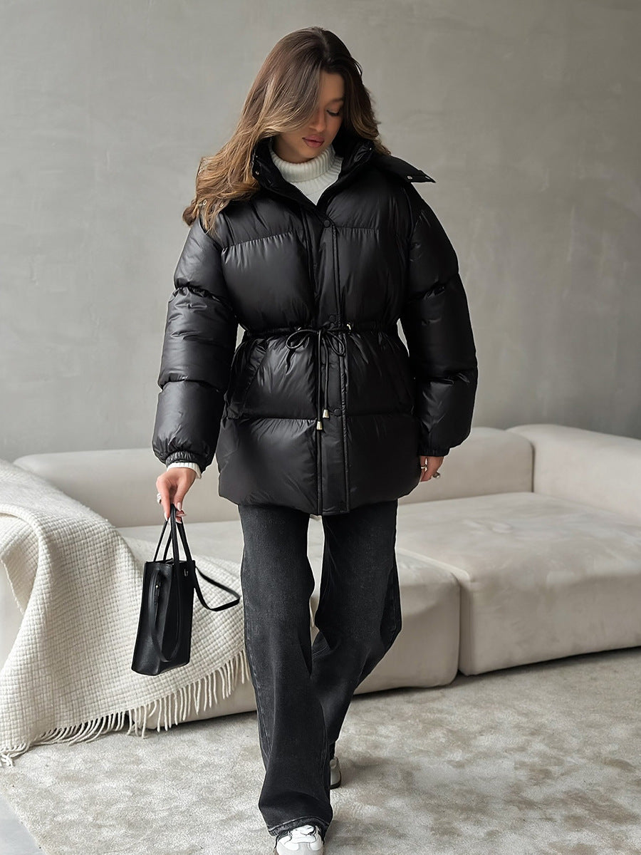 Isadora Drawstring Hooded Puffer Jacket