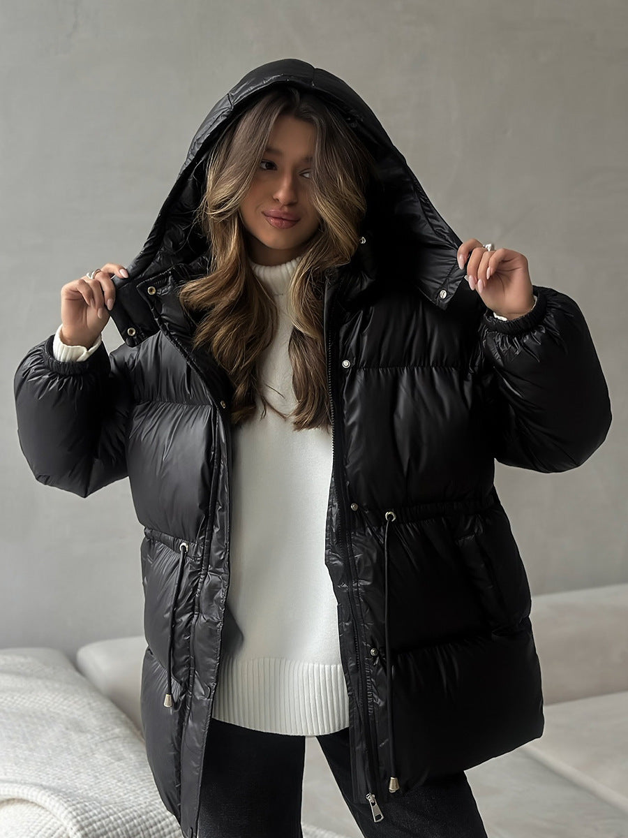 Isadora Drawstring Hooded Puffer Jacket