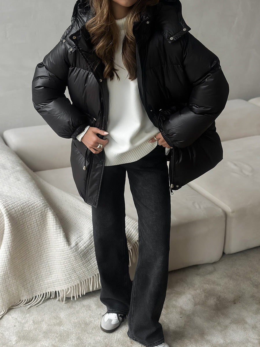 Isadora Drawstring Hooded Puffer Jacket