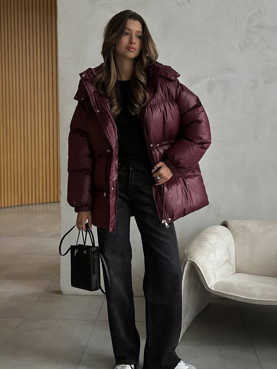 Isadora Drawstring Hooded Puffer Jacket