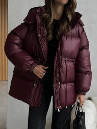 Isadora Drawstring Hooded Puffer Jacket