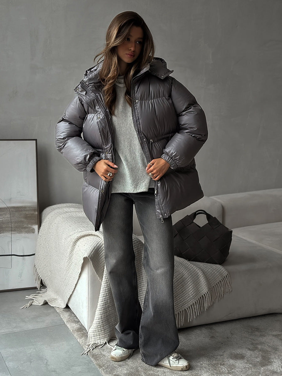 Isadora Drawstring Hooded Puffer Jacket
