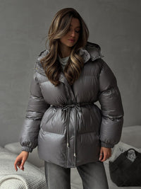 Isadora Drawstring Hooded Puffer Jacket