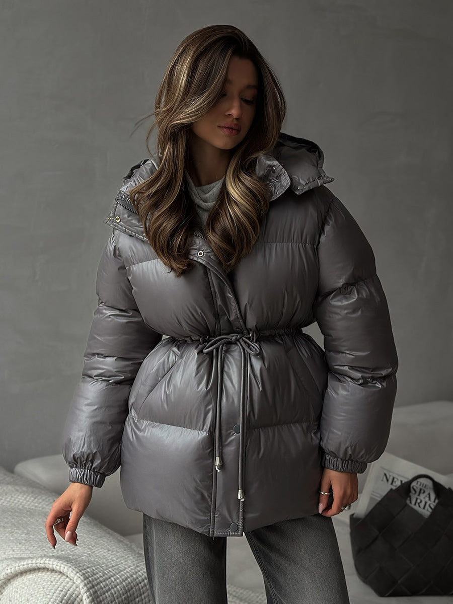 Isadora Drawstring Hooded Puffer Jacket