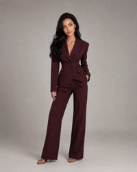 Isadora Tailored Corset-Waist Suit Set