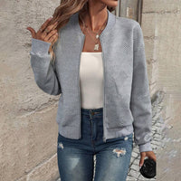 Isolde Diamond-Quilted Zip-Up Bomber Jacket