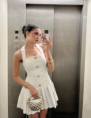 Celeste Halter Mini Dress