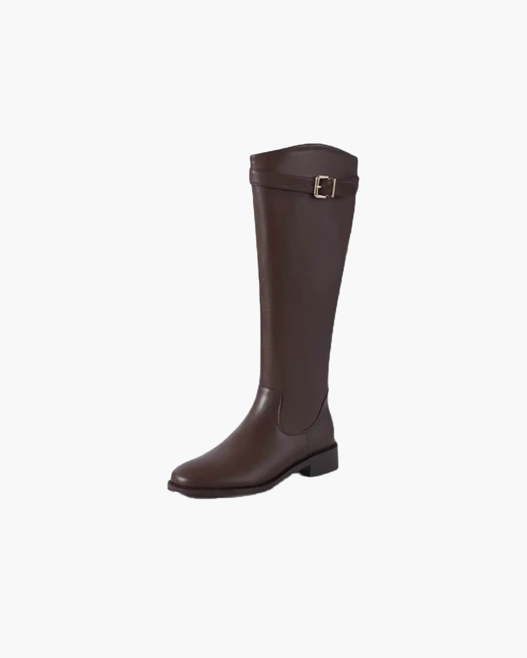 Kara Buckled Knee-High Leather Riding Boots