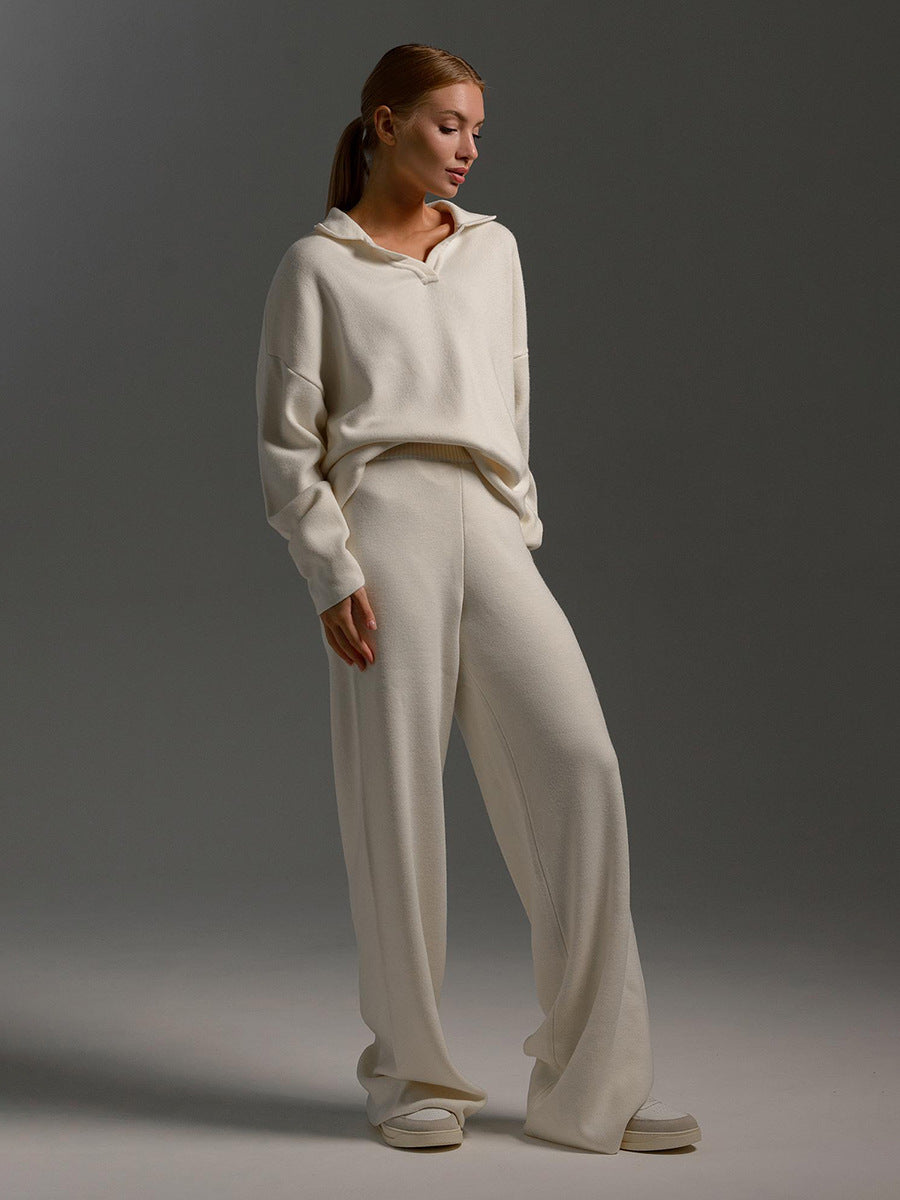 Knit Trouser and Jumper Set in Lotus Style 5