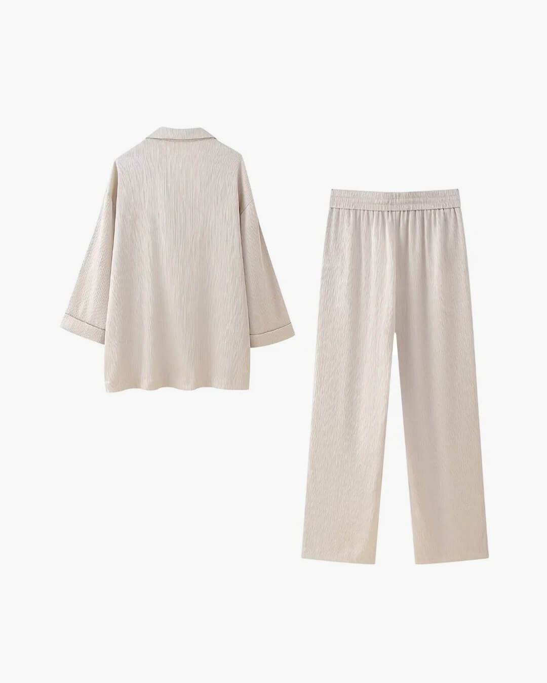 Amara Double-Breasted Satin Set