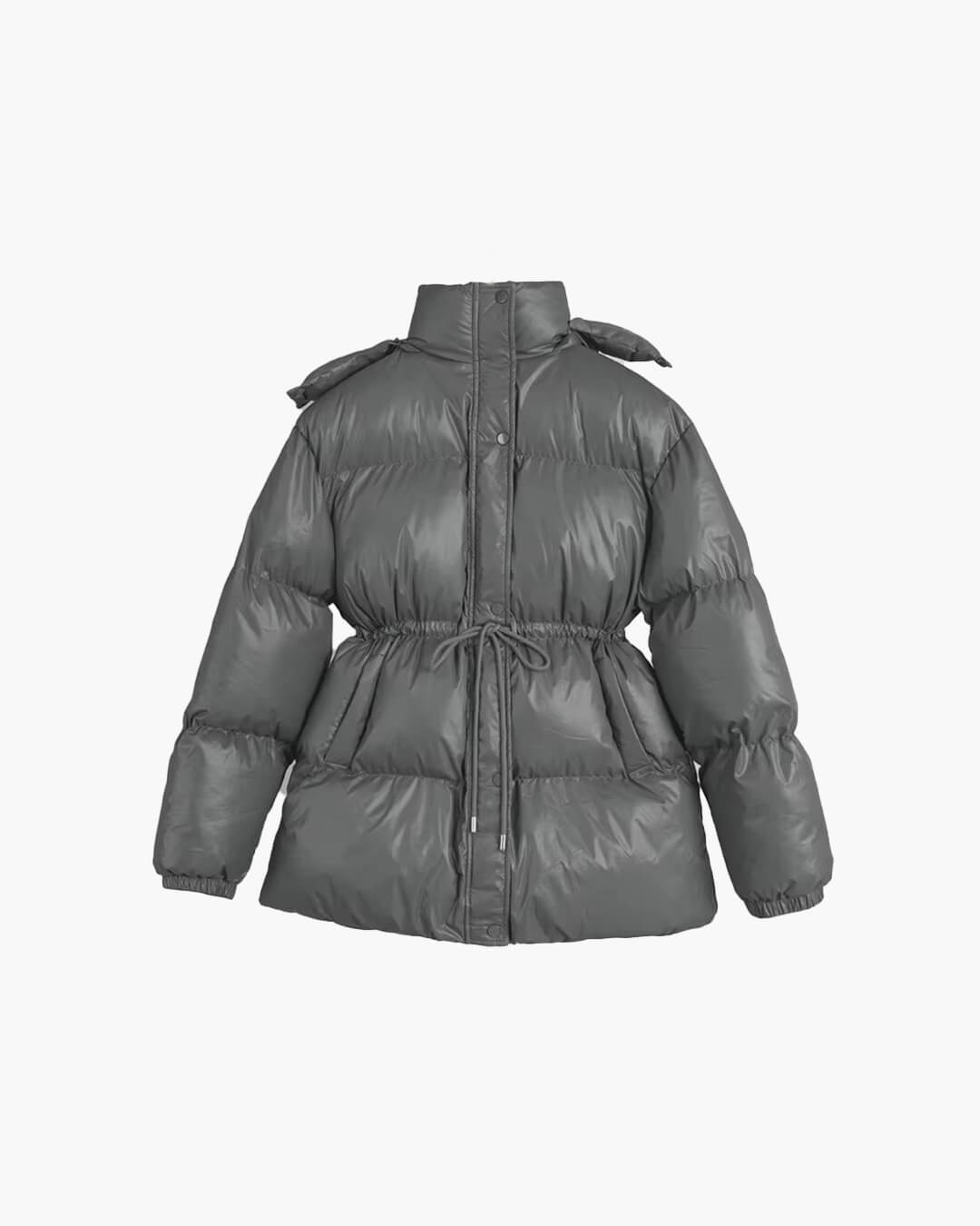 Vespera Hooded Drawstring Padded Puffer Jacket