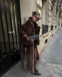 Lucie Oversized Plush Faux-Fur Maxi Coat