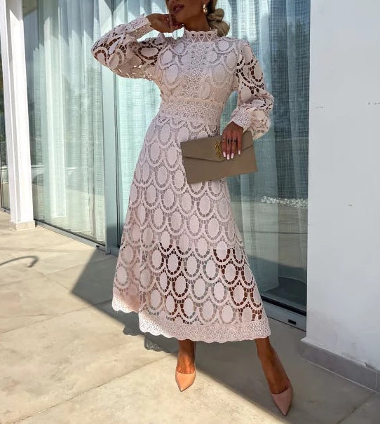 Evelisse Elegant Lace Midi Dress