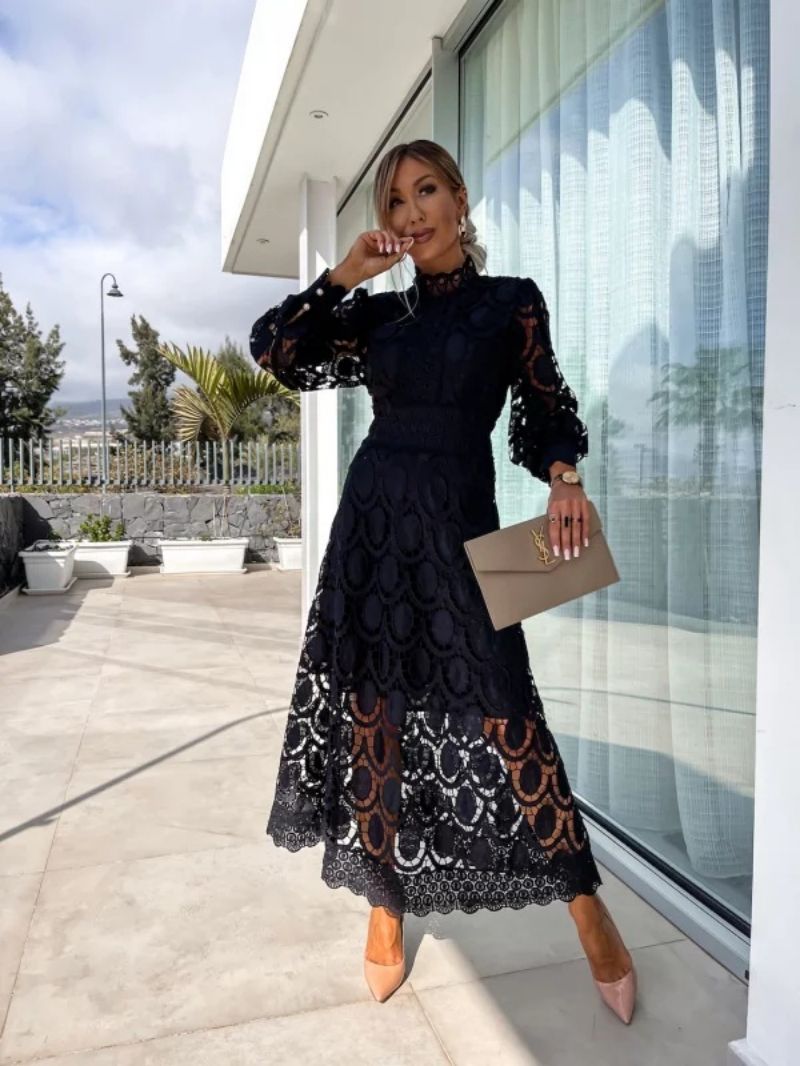 Evelisse Elegant Lace Midi Dress