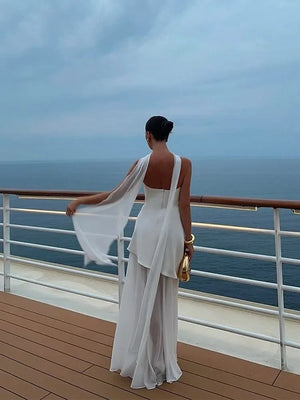 Marisse High Neck Evening Gown