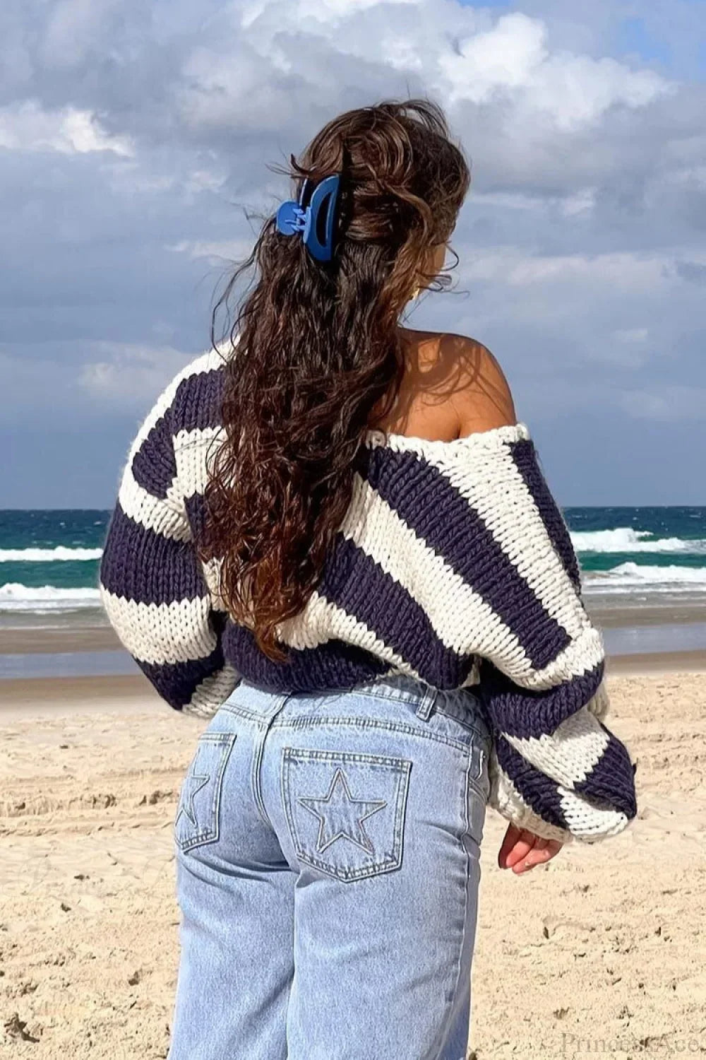 Lyra Oversized Striped Chunky-Knit Jumper