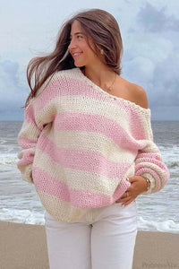 Lyra Oversized Striped Chunky-Knit Jumper