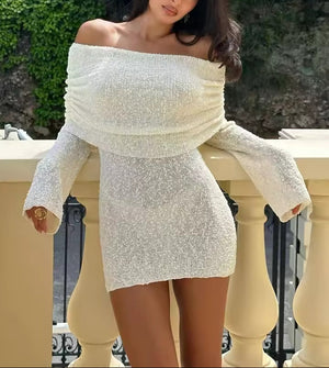 Amina Off Shoulder Mini Dress