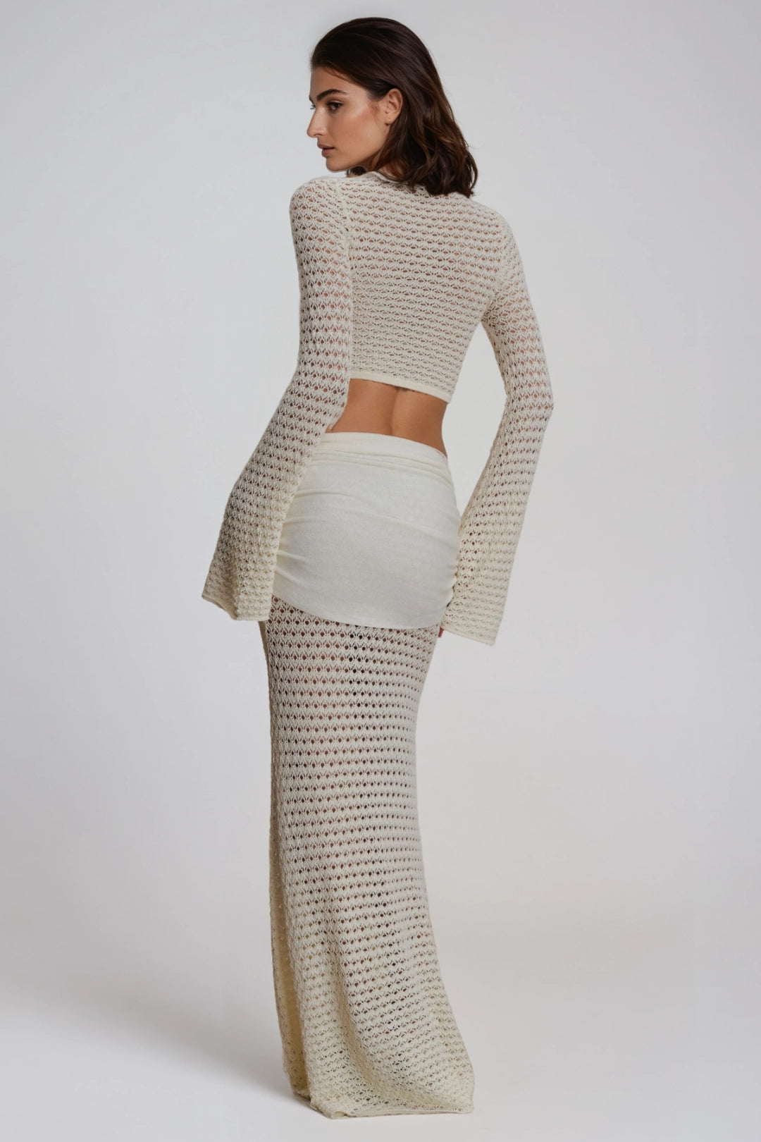 Madison Long Sleeve Crochet Co Ord Set Beach