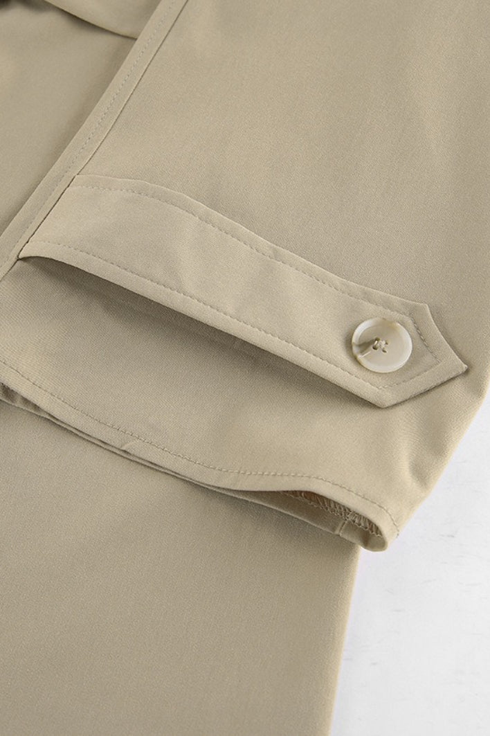 Maeve Belted Point-Collar Wrap Trench Jacket