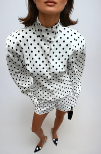Marcella Polka Dot Satin Matching Set